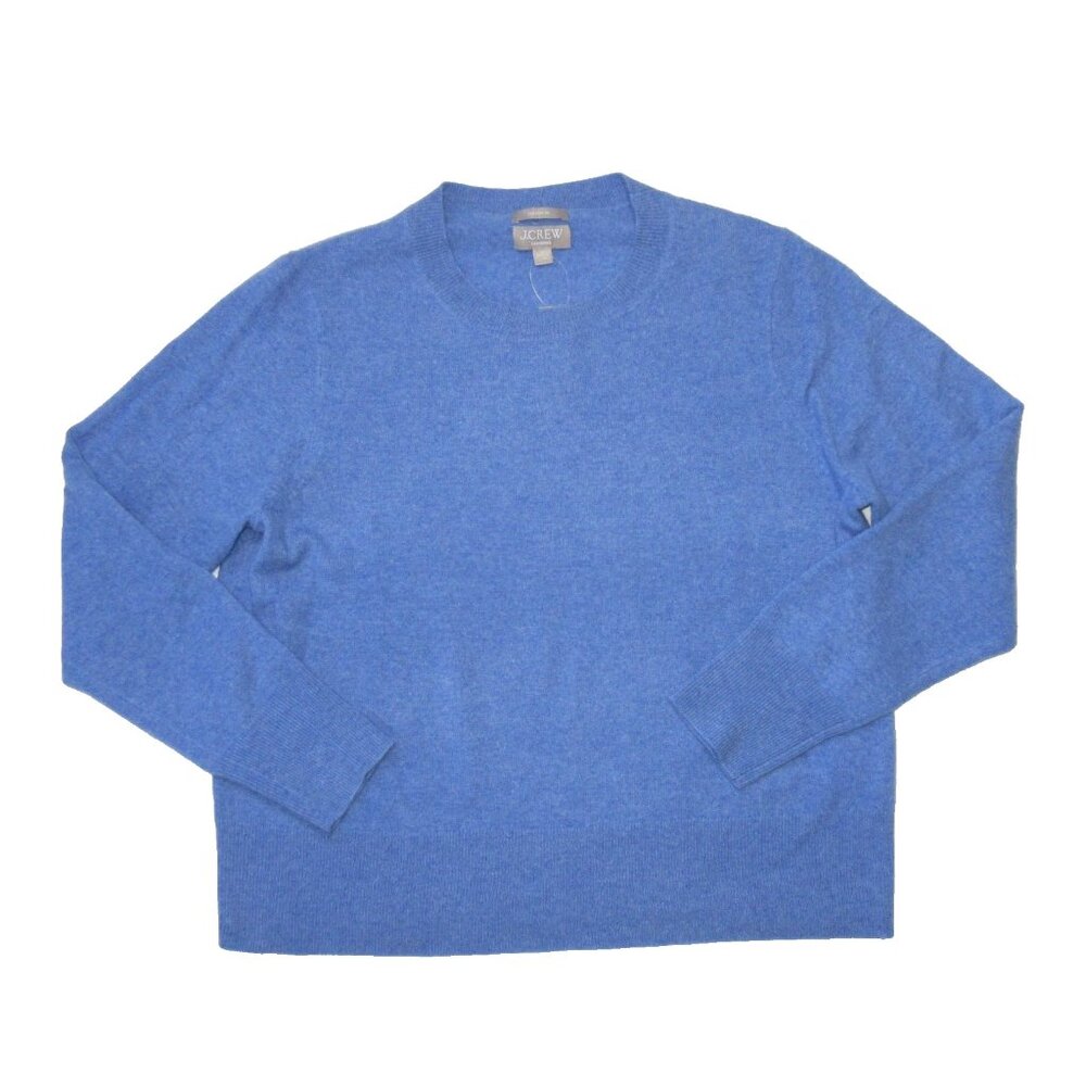 NWT J.Crew Cashmere Classic-fit Crewneck Sweater in Heather Blue XL